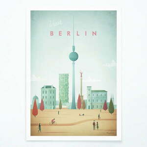 Plakat Travelposter Berlin, 50 x 70 cm obraz