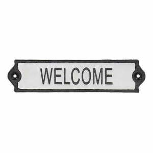 Żeliwna tabliczka 21x5 cm Welcome – Esschert Design obraz