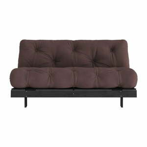 Ciemnobrązowa rozkładana sofa 160 cm Roots Black Night – Karup Design obraz