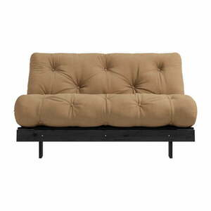 Brązowa rozkładana sofa 140 cm Roots Black Night – Karup Design obraz