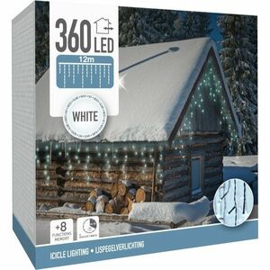 Łańcuch świetlny Padający deszcz 12 m, 360 LED, zimna biała obraz