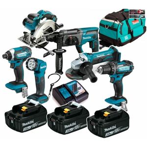 Makita DLX6068PF akumulatorowy zestaw Combo 18V Lxt 3X3AH obraz