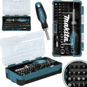 Makita B-36170 Śrubokręt Z Grzechotką Bity Nasadki Zestaw Bitów 47 Szt obraz