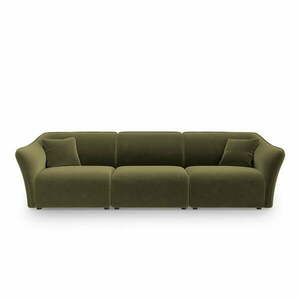 Zielona aksamitna sofa 292 cm Tokyo – Cosmopolitan Design obraz