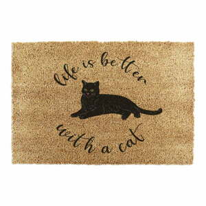 Wycieraczka z włókna kokosowego 40x60 cm Life Is Better With a Cat – Artsy Doormats obraz