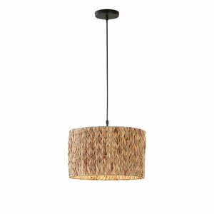 Czarna/w naturalnym kolorze lampa wisząca z kloszem z hiacyntu wodnego ø 38 cm Hyazinthe – Fischer & Honsel obraz