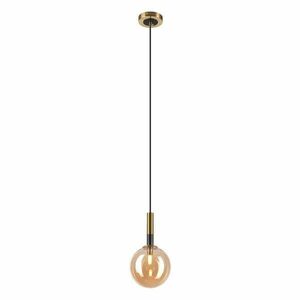 Lampa wisząca w kolorze złota ze szklanym kloszem ø 15 cm Rollo – LAMKUR obraz