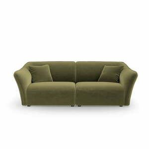 Zielona aksamitna sofa 206 cm Tokyo – Cosmopolitan Design obraz