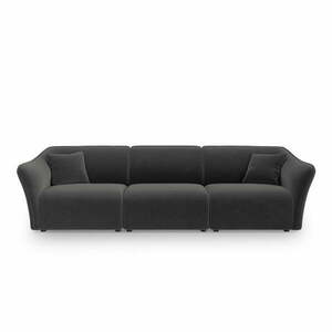 Ciemnoszara aksamitna sofa 292 cm Tokyo – Cosmopolitan Design obraz