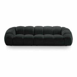 Czarna aksamitna sofa 294 cm Diana – Micadoni Home obraz