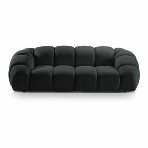 Czarna aksamitna sofa 254 cm Diana – Micadoni Home obraz