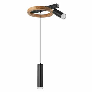 Lampa wisząca w czarno-naturalnym kolorze Otis – LAMKUR obraz