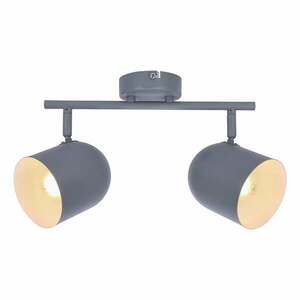 Niebieska lampa sufitowa z metalowym kloszem 38x10 cm Azuro – Candellux Lighting obraz