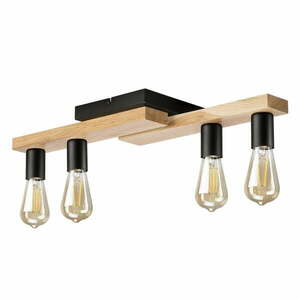 Czarna/w naturalnym kolorze lampa sufitowa 33x64 cm Matte – LAMKUR obraz