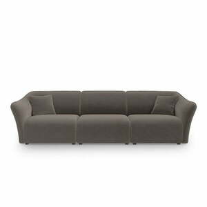 Brązowa aksamitna sofa 292 cm Tokyo – Cosmopolitan Design obraz