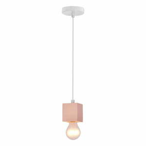 Biało-jasnoróżowa lampa wisząca Cubick – Candellux Lighting obraz