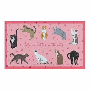 Wycieraczka 40x70 cm Life Is Better With Cats – Artsy Doormats obraz