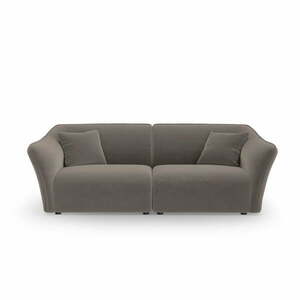 Brązowa aksamitna sofa 206 cm Tokyo – Cosmopolitan Design obraz