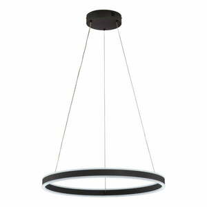 Czarna lampa wisząca LED ze zdalnym sterowaniem/ze ściemniaczem ø 60 cm Sirko – Fischer & Honsel obraz