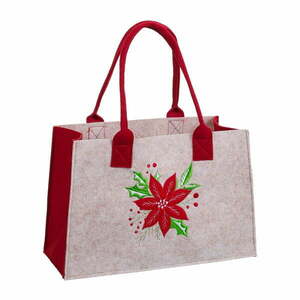 Torebka prezentowa ze świątecznym motywem 35x15 cm Poinsettia – Casa Selección obraz