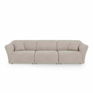 Beżowa sofa z materiału bouclé 292 cm Tokyo – Cosmopolitan Design obraz