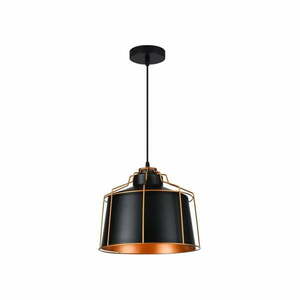 Czarna lampa wisząca z metalowym kloszem ø 32 cm Goa – GTV obraz