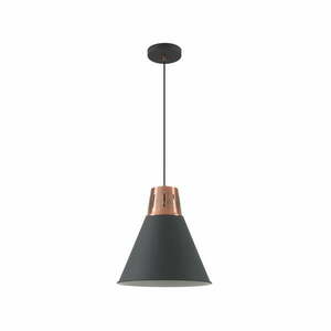 Czarna lampa wisząca z metalowym kloszem ø 32 cm Gianni L – GTV obraz