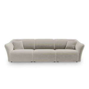 Beżowa aksamitna sofa 292 cm Tokyo – Cosmopolitan Design obraz