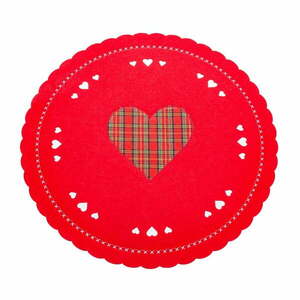 Tekstylna mata stołowa ø 30 cm Christmas Heart – Casa Selección obraz