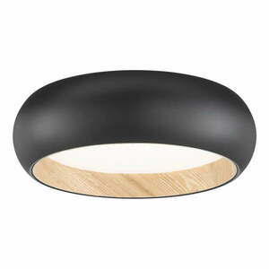 Czarna lampa sufitowa LED ze ściemniaczem Wood – Fischer & Honsel obraz