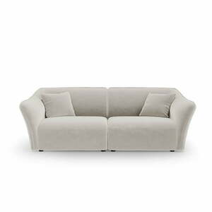 Beżowa aksamitna sofa 206 cm Tokyo – Cosmopolitan Design obraz