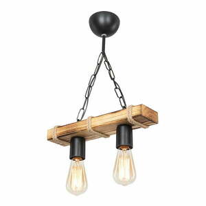 Czarno-naturalna lampa wisząca Lagun – Squid Lighting obraz