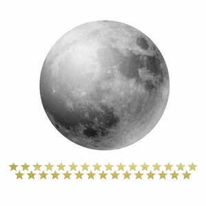 Naklejka ścienna z miarką wysokości Dekornik Full Moon obraz