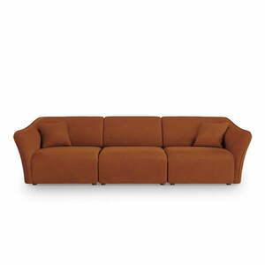 Ceglasta sofa z materiału bouclé 292 cm Tokyo – Cosmopolitan Design obraz