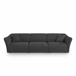 Ciemnoszara sofa z materiału bouclé 292 cm Tokyo – Cosmopolitan Design obraz