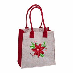 Torebka prezentowa ze świątecznym motywem 23x12 cm Poinsettia – Casa Selección obraz