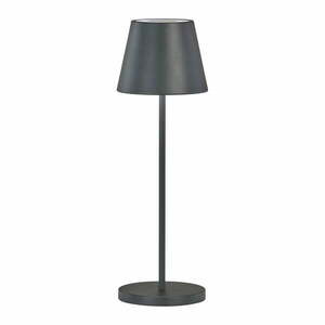 Czarna lampa stołowa LED ze ściemniaczem z metalowym kloszem (wysokość 34 cm) Cosenza 2.0 – Fischer & Honsel obraz