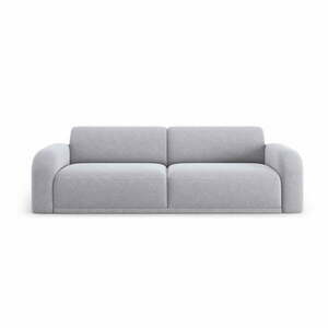 Jasnoszara aksamitna sofa 242 cm Erin – Micadoni Home obraz