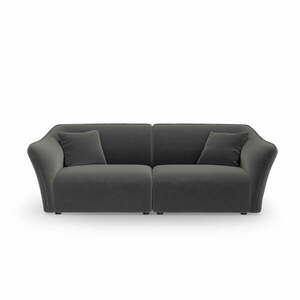 Ciemnoszara aksamitna sofa 206 cm Tokyo – Cosmopolitan Design obraz