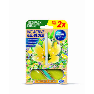 Ambipur WC Active żel-blok citron & jasmín 2x45 g obraz