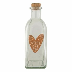 Bohemia Gifts Szklana butelka Heart, 500 ml obraz