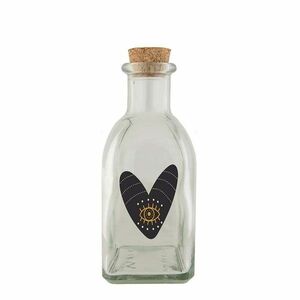 Bohemia Gifts Szklana butelka Heart, 250 ml obraz