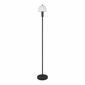 Czarna lampa stojąca ze szklanym kloszem (wysokość 120 cm) Glenn – Trio obraz