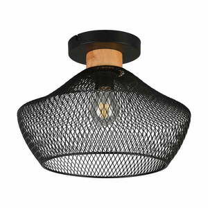 Czarna lampa sufitowa z metalowym kloszem ø 35 cm Valeria – Trio obraz