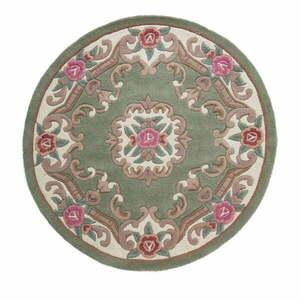 Zielony wełniany dywan Flair Rugs Aubusson, ⌀ 120 cm obraz