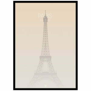 Plakat z ramą w zestawie 50x70 cm Paris Eiffel Tower – Malerifabrikken obraz