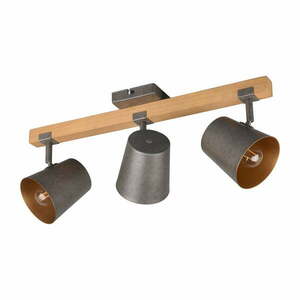 Ciemnoszara/w naturalnym kolorze lampa punktowa 14x54 cm Bell – Trio obraz