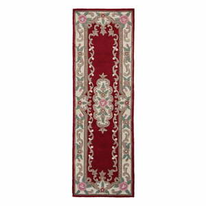 Czerwony wełniany dywan Flair Rugs Aubusson, 67x210 cm obraz