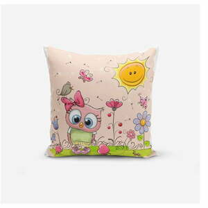 Dziecięca poszewka na poduszkę 43x43 cm Pink Owl – Mila Home obraz