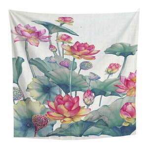 Gobelin 140x140 cm Pink Flowers – Really Nice Things obraz